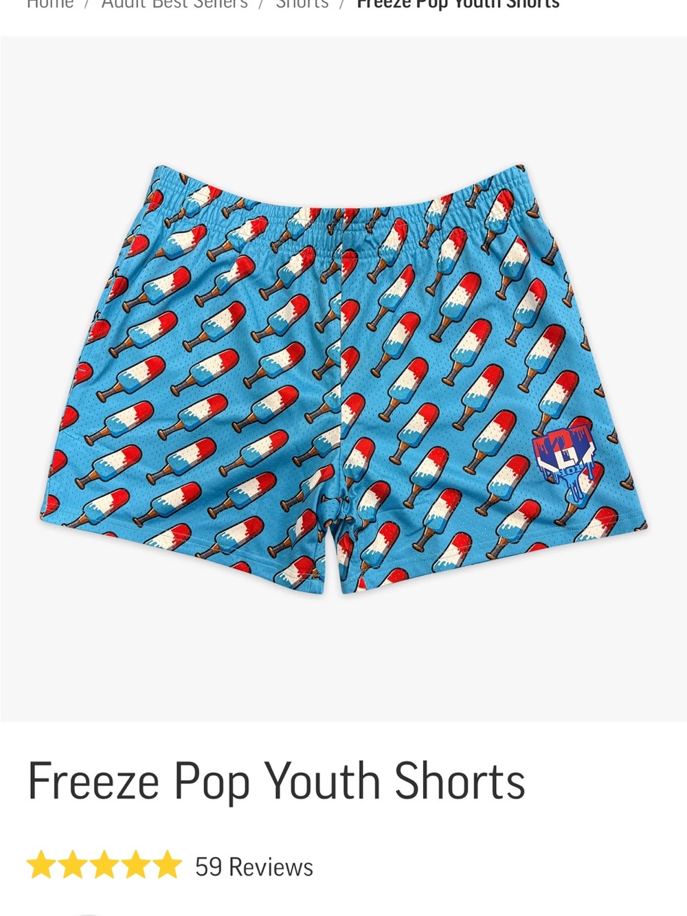 Freeze Pop Youth Shorts - B101